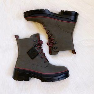 Timberland Women's Malynn EK+ Waterproof Mid Olive Nubuck Boots A2F75